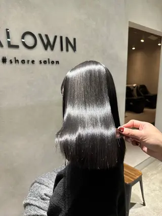 ロング カラー パーマ ヘアアレンジ salowin新宿East3階所属・艶美髪/髪質改善 /縮毛矯正/木元渓太のヘアスタイル