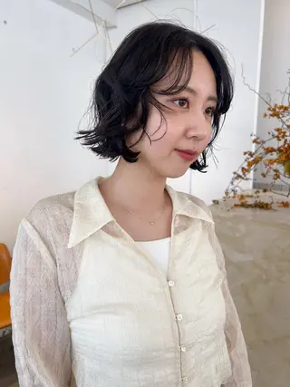 ショート カラー 原 瑞希のヘアスタイル