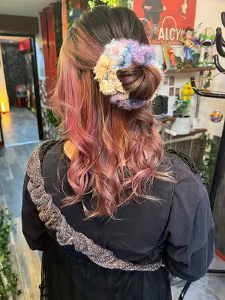 ミディアム カラー ヘアアレンジ カラーパティシエ facce🌼ikoのヘアスタイル