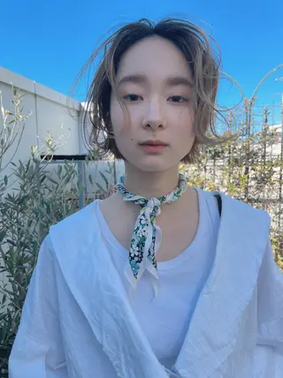 ミディアム カラー パーマ ヘアアレンジ メンズ キッズ ネイル マツエク・マツパ モリモト サナのヘアスタイル