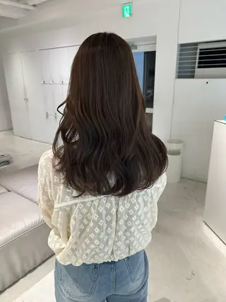 セミロング カラー 透明感カラー🫧 nanohaのヘアスタイル