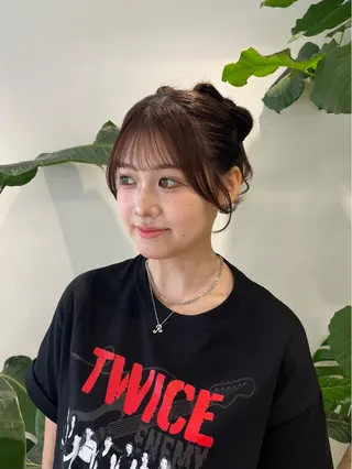 ロング ボブパーマ／アレンジ Onのヘアスタイル