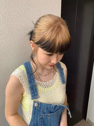 セミロング カラー TONUKOA RUA下北沢店【トヌコア ルア】所属・丸山璃子 /パーマ/レイヤーのヘアスタイル