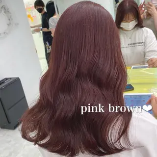 セミロング ブリーチなし暖色 💗AKARI💗のヘアスタイル