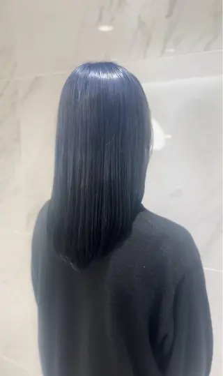 セミロング 韓国ヘア/レイヤー/ 美髪矯正/SHUのヘアスタイル