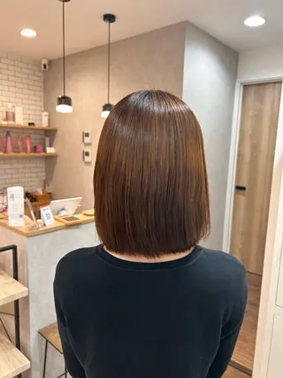 ミディアム ボブ/暖色カラー 🎧 kei 🎀のヘアスタイル