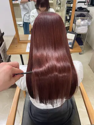 ロング カラー CARE SHINSAIBASHI所属・縮毛・酸性ストレート 専門 今井のヘアスタイル