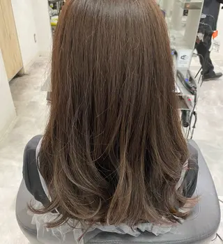 ミディアム カラー 透明感カラー/当日予 約OK🤍〔杉野葵〕のヘアスタイル