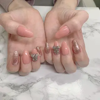 ネイル はな💎ネイル ワンホン、長さ出しのネイルデザイン