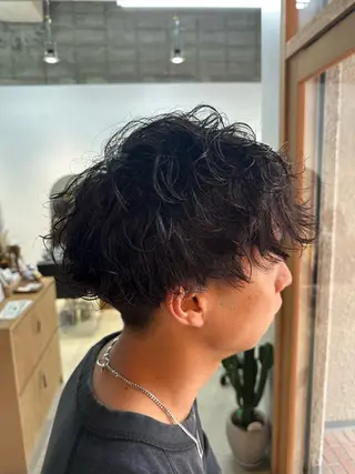 ショート パーマ メンズ Le'a 谷町🌼 幸村はるひのヘアスタイル