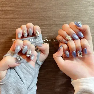 ネイル 💎CC・NaNa 韓国風ネイル🌙Cのネイルデザイン