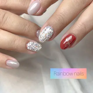ネイル Rainbow nailsくろちゃんのネイルデザイン