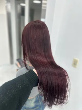 ロング カラー mina/暖色カラー 🥀韓国風カット🥀のヘアスタイル