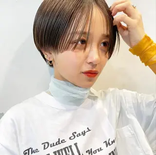 ショート カラー レイヤー/柔色 カラー/SAkiのヘアスタイル