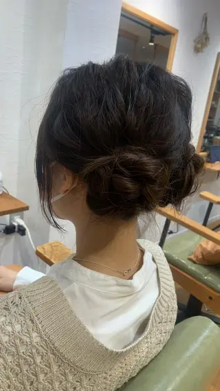 ヘアアレンジ ショート🌼パーマ 本間正子のヘアスタイル