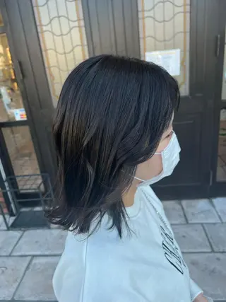 セミロング カラー 門脇 真生人のヘアスタイル