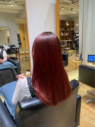 セミロング 縮毛矯正/レイヤー /ひかるのヘアスタイル