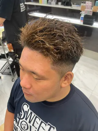 ショート パーマ メンズ ❄️メンズカット 落合諒❄️のヘアスタイル