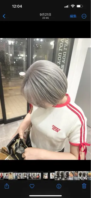 ショート カラー 篠崎 佑季のヘアスタイル