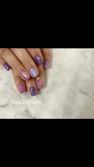 ネイル ネイルリボン 受付スタッフのネイルデザイン