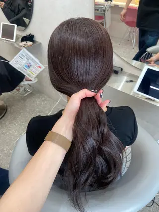 ロング カラー 新宿/韓国ヘア 中明度カラー/かやのヘアスタイル