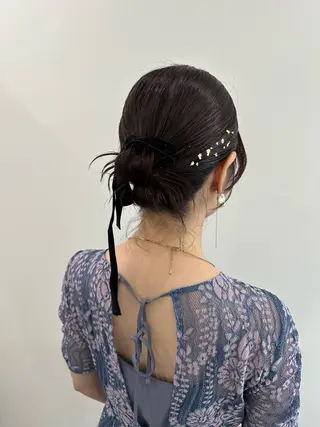 ミディアム ヘアアレンジ ヘアセット/艶カラー 💐nao.のヘアスタイル