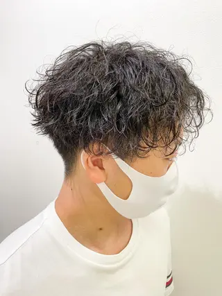 ショート パーマ メンズ 【メンズ特化】 池田大成✂︎のヘアスタイル