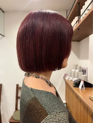 ショート カラー china/ボブ ブリーチカラーのヘアスタイル