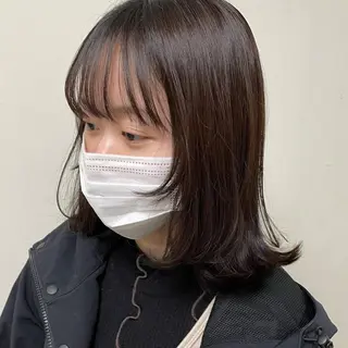 ミディアム ヘアアレンジ maoブリーチ無し 似合わせカラーのヘアスタイル