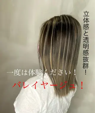 ミディアム カラー ヘアアレンジ Belle hair Design青野大貴のヘアスタイル