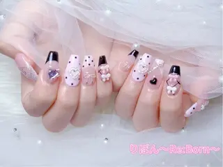 ミディアム りぼん Re:Bonrのネイルデザイン