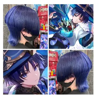 ショート カラー GARU-ガル-所属・TSUNO🦖 派手髪/オタク美容師のヘアスタイル