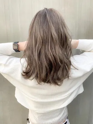 ミディアム カラー パーマ 大人かわいい💍🤍 ボブ/ショートボブのヘアスタイル