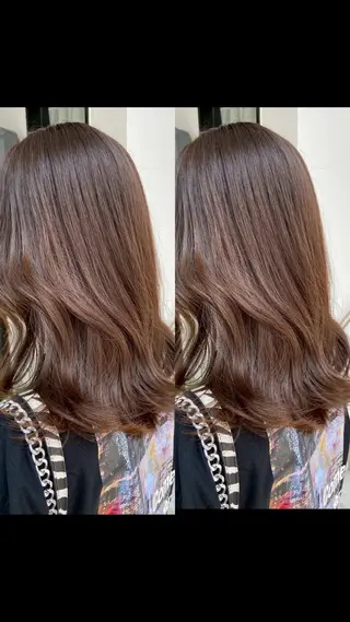 ロング 裾分 華子のヘアスタイル