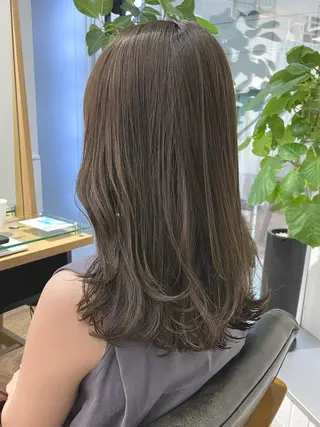 セミロング カラー 🤎ベージュカラー 🐶メンズパーマのヘアスタイル