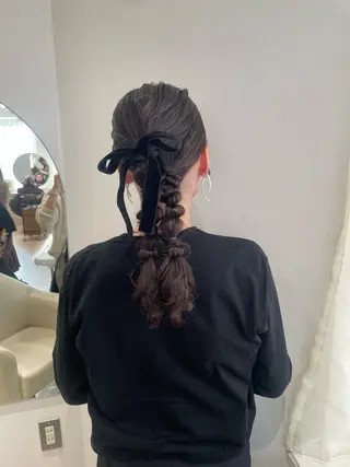 セミロング ヘアアレンジ Osoko Hiyoriのヘアスタイル