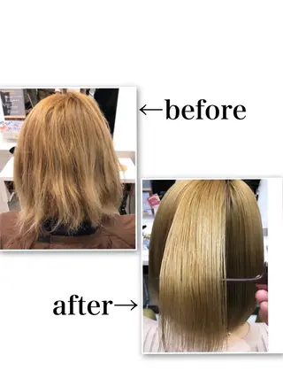 ショート カラー パーマ ✨髪質改善ストレート ×ミニボブ✨萩原　翼のヘアスタイル