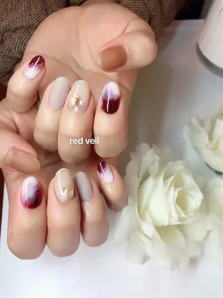 セミロング ネイル 長さ出し専門 nynaのネイルデザイン