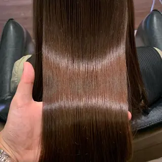 セミロング カラー 縮毛矯正特化 コグスリのヘアスタイル