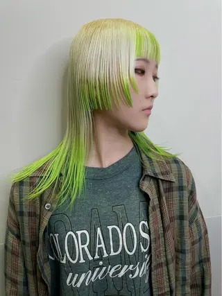 ミディアム カラー SALOWIN所属・ブリーチ✨ ボブ🪢レイヤーのヘアスタイル