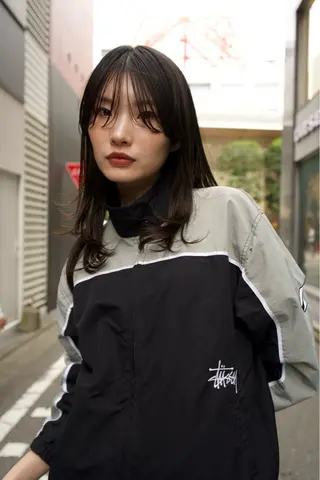 ミディアム miyu ハイトーン/レイヤーのヘアスタイル