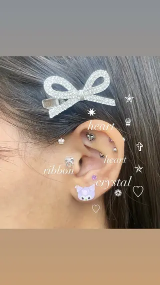 マツエク・マツパ N〜Nail&Eyelashサロン〜所属・💎N💎アイ&耳. ボディージュエリーのマツエク・マツパデザイン