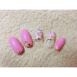 ネイル 痛ネイル/ワンホン/ フィルイン/長さだしのネイルデザイン