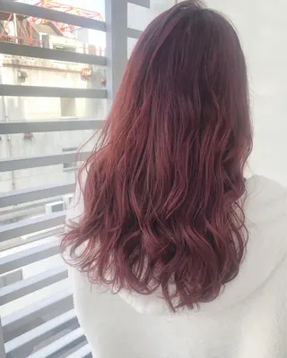 ロング カラー 韓国ヘア顔周りカット 艶髪ベージュtamaのヘアスタイル