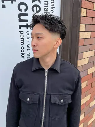 ショート パーマ メンズ grAt所属・森 真伊希のヘアスタイル