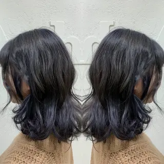 ミディアム カラー 飯田 真澄のヘアスタイル