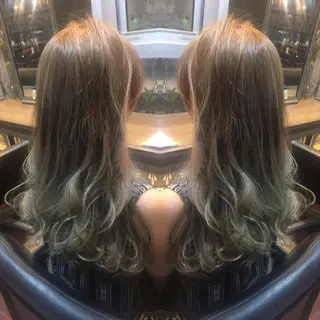 ロング カラー 吉本 yoshimotoのヘアスタイル