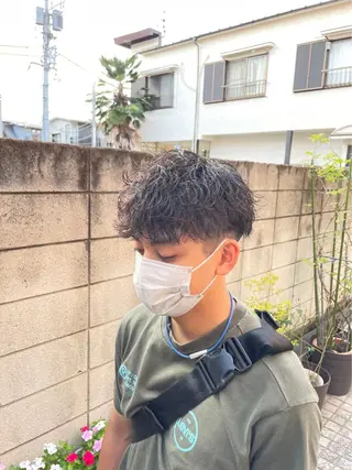 ショート カラー パーマ メンズ 【メンズ特化】 笹目純のヘアスタイル