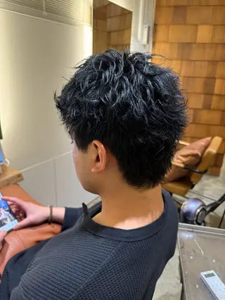 パーマ メンズ 銀座骨格診断似合わせ 美容師中島年紀のヘアスタイル