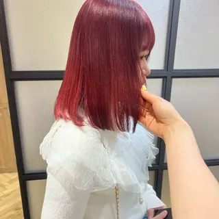 ミディアム カラー 艶カラー/韓国顔周り 🎀mamiのヘアスタイル